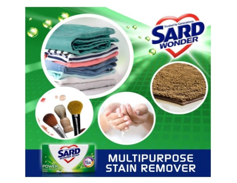 Sard Wonder Pre Wash Multipurpose Stain Remover Laundry Soap, Non-Toxic Pre-Treater, 120 g