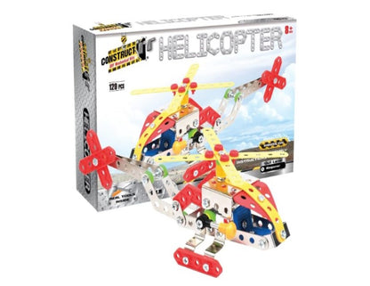 Construct IT Helicopter - 120 Piece Helicopter Construction Kit - STEM Toys for 8+ Year Olds - Build Your Own Metal Helicopter