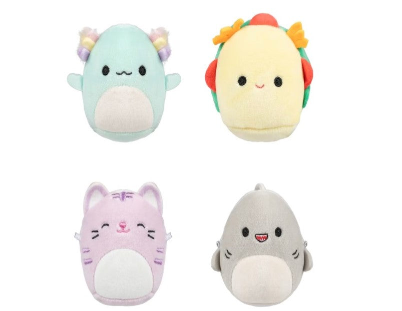 6cm 4 Pack Original Squishmallows Micromallows Plush Set - Assorted