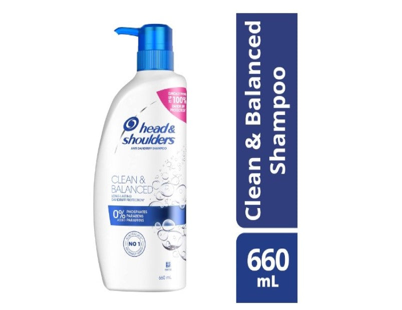 Head & Shoulders Clean Balanced Anti Dandruff Shampoo 660ml (Pack of 1)