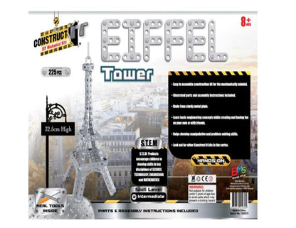 Construct IT Eiffel Tower - 225 Pieces Paris Monument Construction Set - STEM Education Toys for 8+ Year Olds - Build Your Own Eiffel Tower