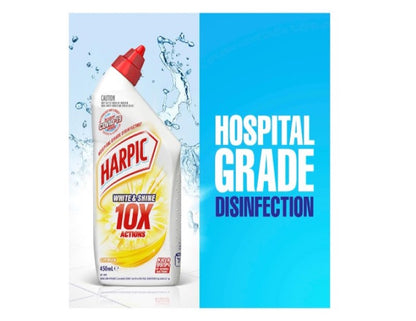 Harpic White & Shine Bleach Gel Toilet Cleaner, Citrus, 450mL