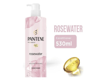 Pantene Pro-V Blends Micellar Rosewater Moisturising Conditioner, Restoring Moisture For Dry Hair 530ml