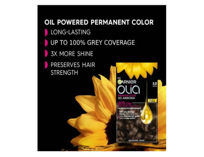 Garnier, Permanent Hair Colour, Ammonia Free and Nourishing, Olia, 7.0 Dark Blonde