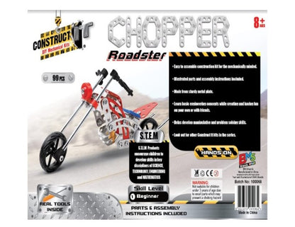 Construct IT Chopper Roadster - 99 Piece Chopper Bike Construction Kit - STEM Toys for 8+ Year Olds - STEM for Kids Ages 8-12