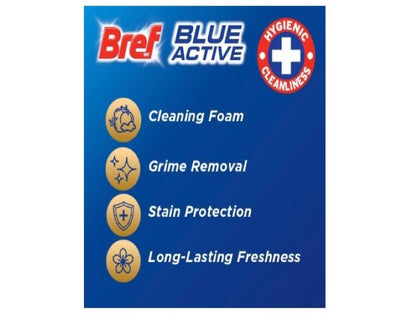 Bref Blue Active Eucalyptus, Rim Block Toilet Cleaner, 2x50g, 100 grams