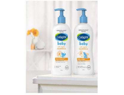 CETAPHIL Baby Calendula Daily Body Lotion 400ml, 24 Hour Hydration, , Suitable for Newborn & Infant, Dermatologist Tested