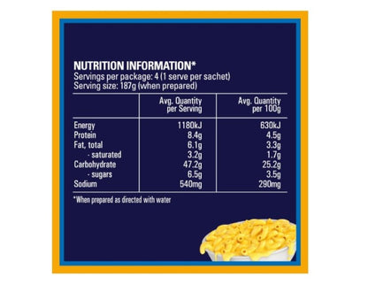 Kraft Mac and Cheese Cheesy Chicken Flavour Pasta Easy Microwaveable Macaroni Instant Pasta Quick Meal 280g