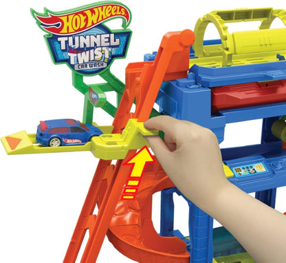 Hot Wheels | City Toy Car Track Set, Tunnel Twist Car Wash with 1 Colour Shifters Vehicle