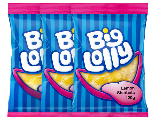 Big Lolly Lemon Sherbets 120g - 3 Pack