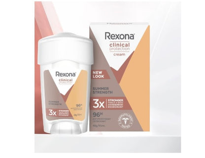 Rexona Women Clinical Antiperspirant Cream Stick Deodorant Summer Strength, 45ml, 96 Hour Protection