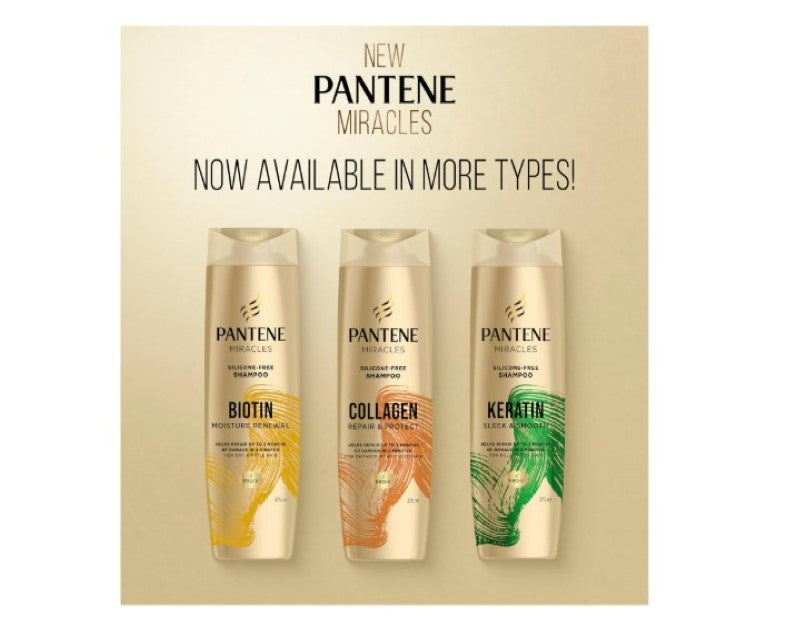 Pantene Miracles Collagen Repair and Protect Silicone-Free Shampoo 375 ml