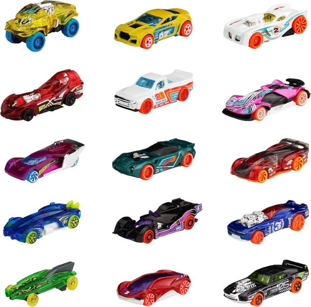 Hot Wheels | Track Bundle of 15 Toy Cars, 3 Track-Themed Packs of 5 1:64 Scale Vehicles set