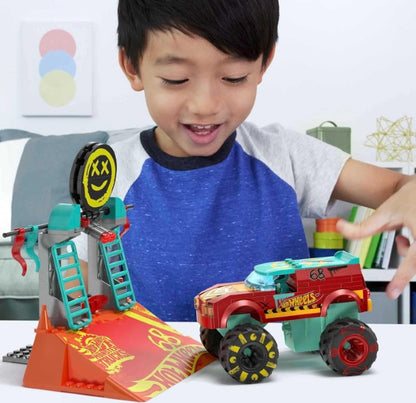 Hot Wheels | MEGA Hot Wheels Monster Trucks Building Toy For Kids With 151 Pieces