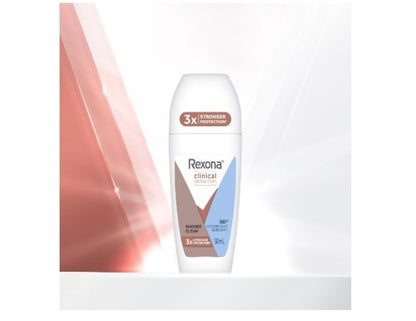 Rexona Clinical Protection Antiperspirant Deodorant Roll On, Shower Clean, 50ml