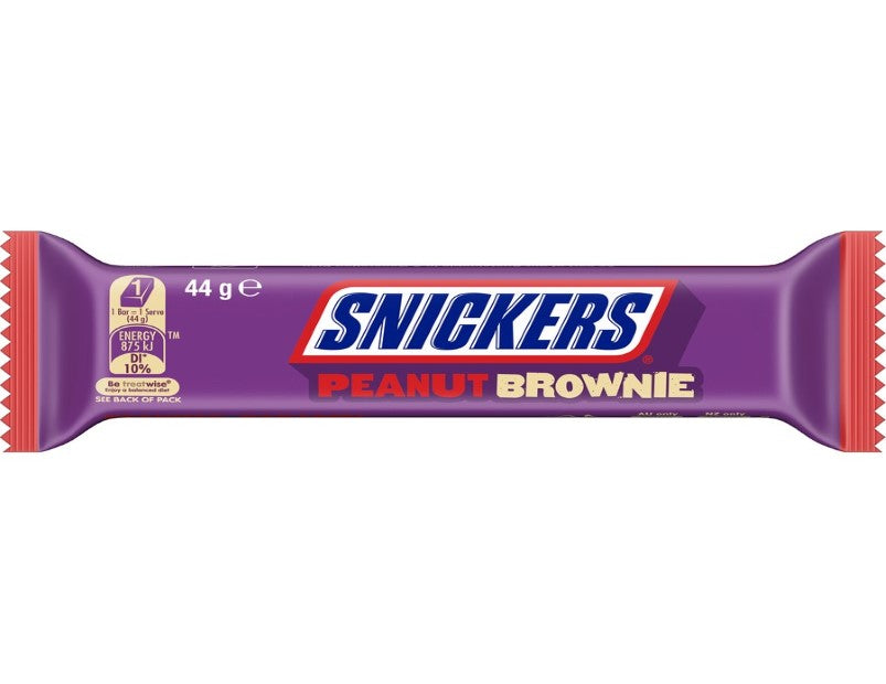 Snickers Peanut Brownie Milk Chocolate Bar 44g - 3 Pack