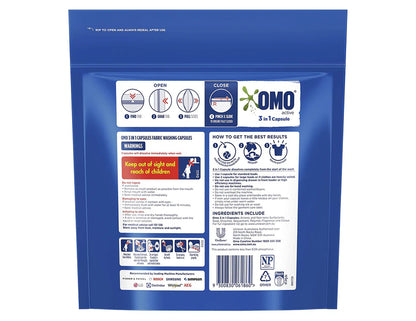 OMO Active 3-in-1 Laundry Capsules - 28 Caps