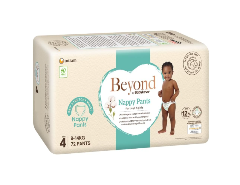 Beyond by BabyLove Nappy Pants Size 4 (9-14kg) | 72 Pieces