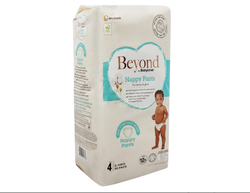 Beyond by BabyLove Nappy Pants Size 4 (9-14kg) | 72 Pieces