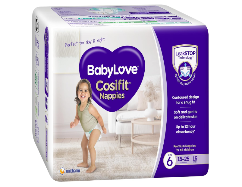 BabyLove 60 Piece (4 Pack x 15) Premium Cosifit Nappies Size 6 Junior 12-25kg