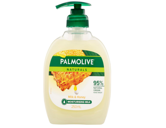 Palmolive Naturals Liquid Hand Wash Soap, Milk & Honey Pump with Moisturising Milk, 250ML - 3 Pack