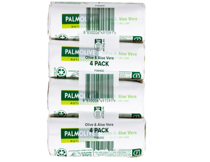 Palmolive Naturals Olive & Aloe Vera Moisture Care Bar Soap 90g, 4 Pack