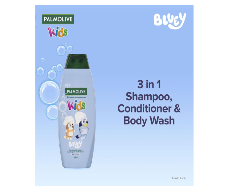 Palmolive Kids Bluey 3-in-1 Shampoo, Conditioner & Body Wash – 350mL - 2 Pack