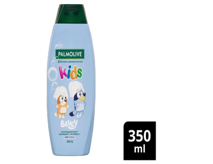 Palmolive Kids Bluey 3-in-1 Shampoo, Conditioner & Body Wash – 350mL - 2 Pack