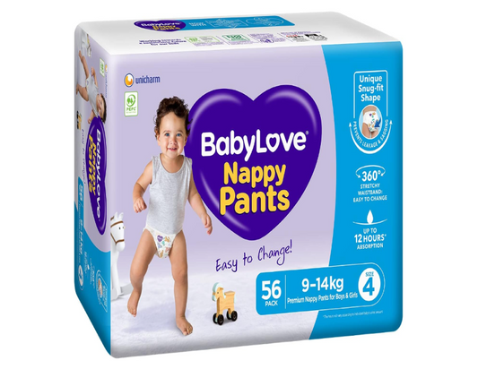 BabyLove Nappy Pants Size 4 (9-14kg) | 112 Pieces