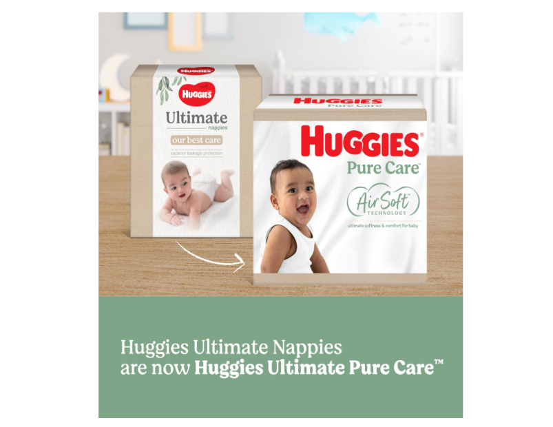 Huggies Pure Care Nappies Size 5 (13-18kg) 52 Count