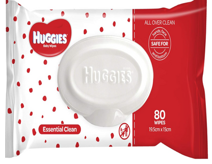 Huggies Essential Clean Baby Wipes 80 Count