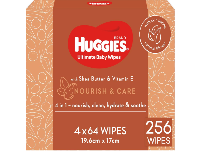 Huggies Ultimate Baby Wipes Nourish and Care 256 Count