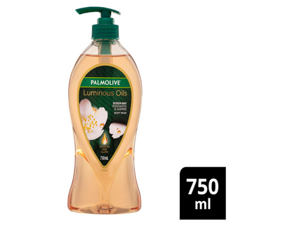 Palmolive Body Wash Luminous Oils, Byron Bay Rosewood and Jasmine, 750mL