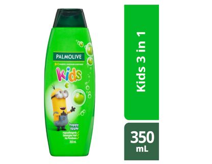 Palmolive Kids 3-in-1 Shampoo, Conditioner & Body Wash – Minions Happy Apple, 350mL