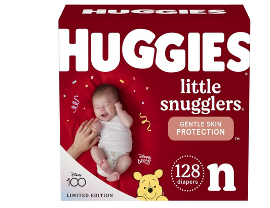 Huggies Little Snugglers Baby Diapers, Size Newborn (up to 10 lb.), 128 Ct, Giant Pack