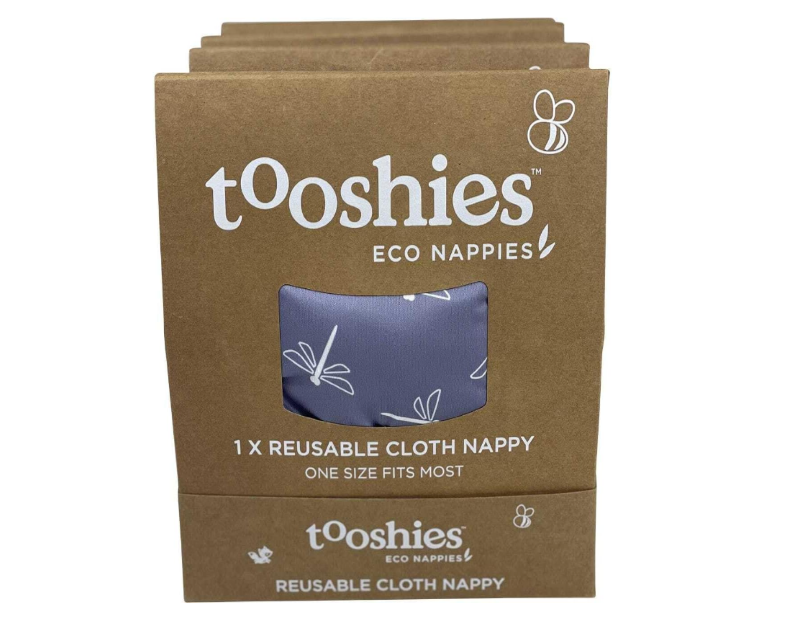 Tooshies Reusable Cloth Nappies | High Absorbency | Quick-dry moisture wicking | Soft & Breathable | Non toxic | 4 pack