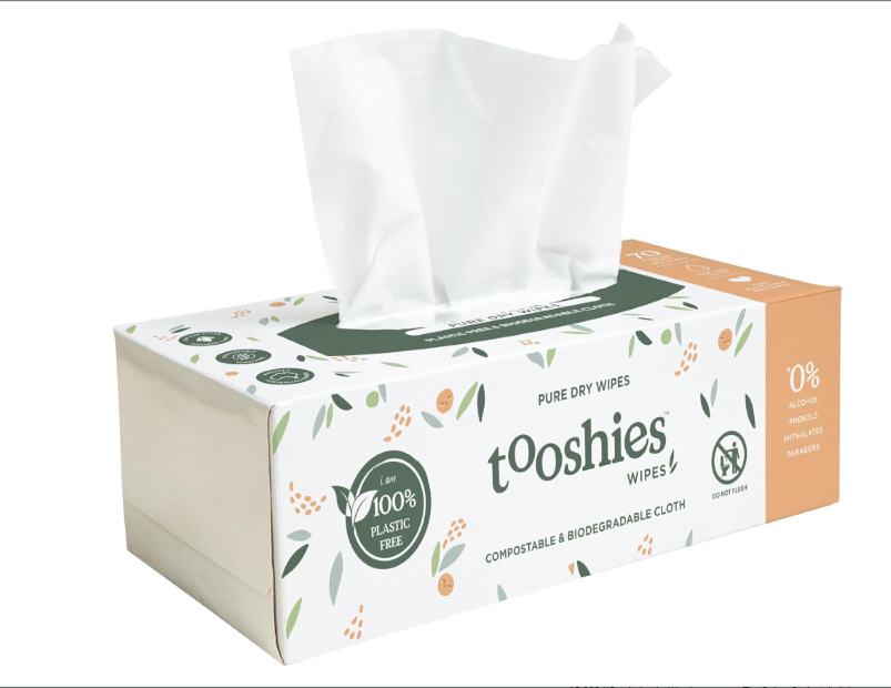 Tooshies ECO Wipes | Pure Dry Wipes | Just add water | 100% Plastic Free | Biodegradable | Textured Cloth (420 Wipes)