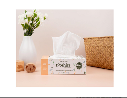 Tooshies ECO Wipes | Pure Dry Wipes | Just add water | 100% Plastic Free | Biodegradable | Textured Cloth (420 Wipes)