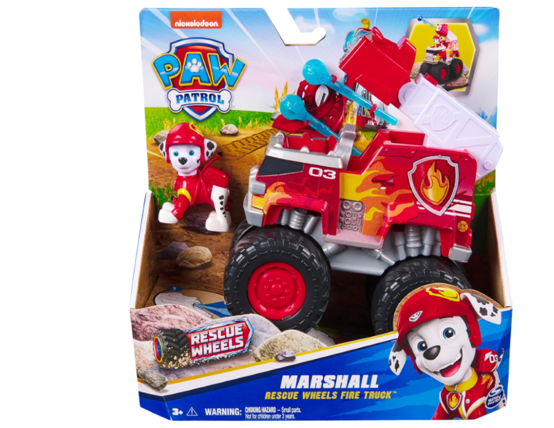 PAW Patrol Rescue Wheels Marshall’s Firetruck | Toy Truck with Projectile Launcher and Collectible Action Figure | Kids Toys for Ages 3 and Up