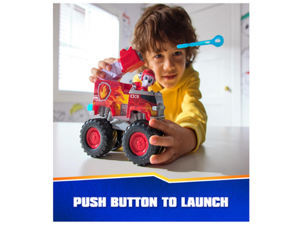 PAW Patrol Rescue Wheels Marshall’s Firetruck | Toy Truck with Projectile Launcher and Collectible Action Figure | Kids Toys for Ages 3 and Up