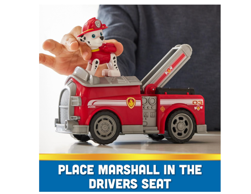 PAW Patrol, Marshall’s Firetruck, Toy Truck with Collectible Action Figure, Sustainably Minded Kids Toys for Boys & Girls Ages 3 and Up