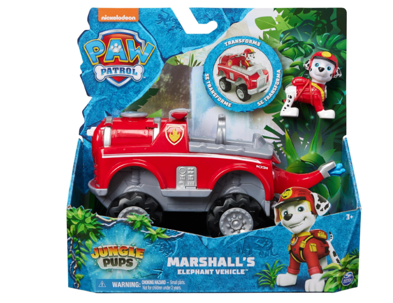 PAW Patrol Jungle Pups, Marshall Elephant Vehicle, Toy Truck with Collectible Action Figure, Kids Toys for Boys & Girls Ages 3 and Up