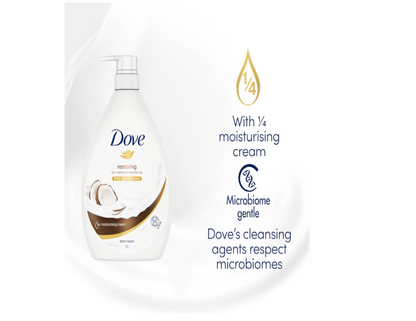 Dove Restoring With Coconut & Almond Oils Body Wash - 1L