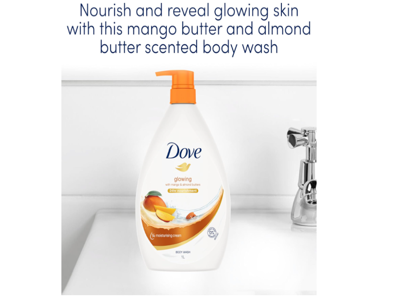 Dove Glowing With Mango & Almond Butters Body Wash - 1L