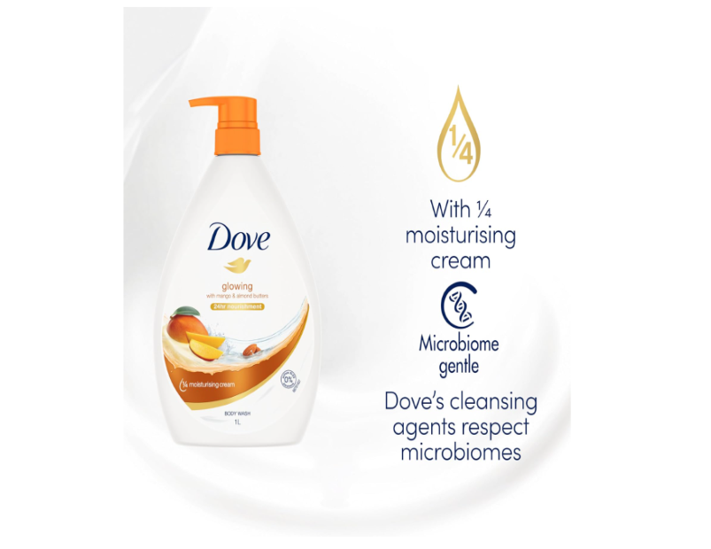 Dove Glowing With Mango & Almond Butters Body Wash - 1L