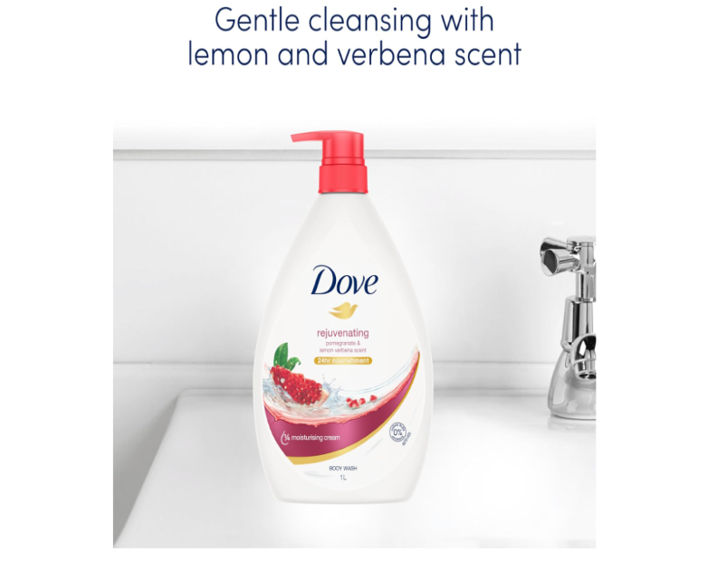 Dove Rejuvenating With Pomegranate & Lemon Verbena Scent Body Wash - 1L