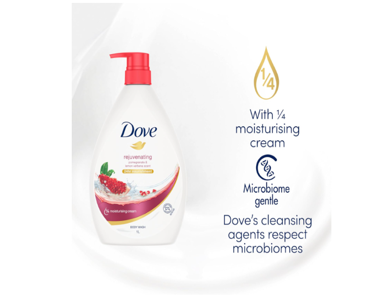 Dove Rejuvenating With Pomegranate & Lemon Verbena Scent Body Wash - 1L