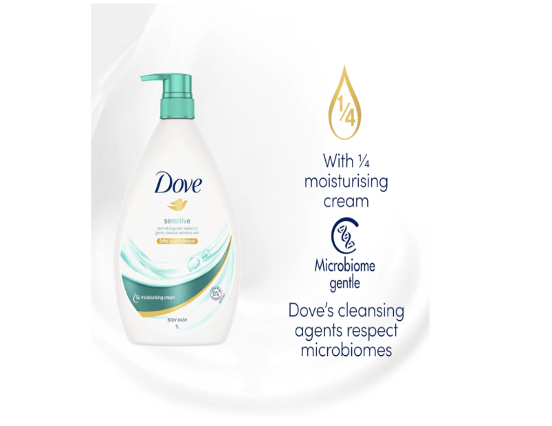 Dove Sensitive Body Wash - 1L