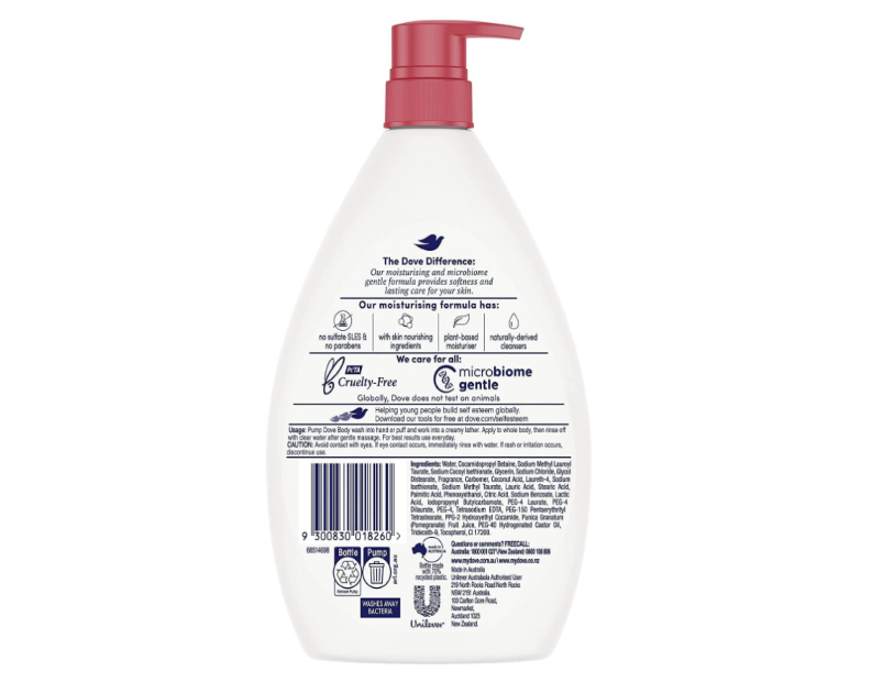 Dove Rejuvenating With Pomegranate & Lemon Verbena Scent Body Wash - 1L - 3 Pack