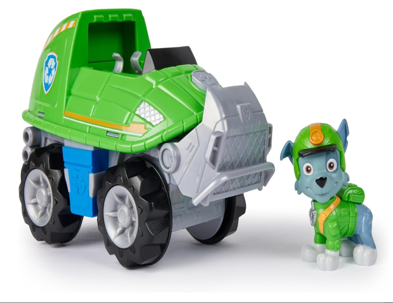 PAW Patrol Jungle Pups, Rocky Snapping Turtle Vehicle, Toy Truck with Collectible Action Figure, Kids Toys for Boys & Girls Ages 3 and Up